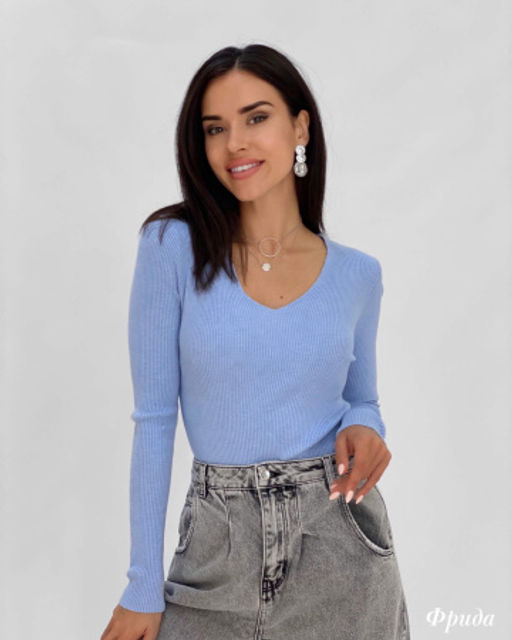 Джемпер Фрида (серо-голубой) One Size - Nadi bordo фото 3