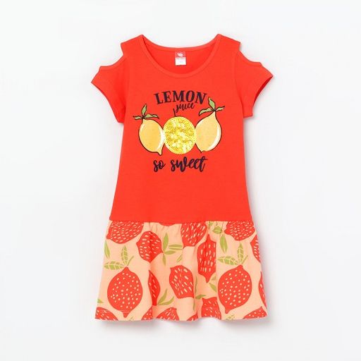 CRB wear/CSKG 62692-29-271 Платье для девочки, оранжевый/Ex.Cherubino