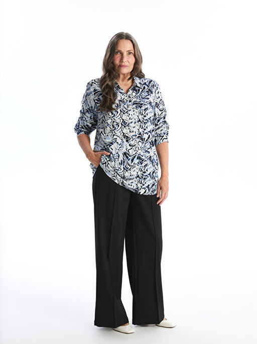 Desenli Uzun Kollu Kad?n G?mlek