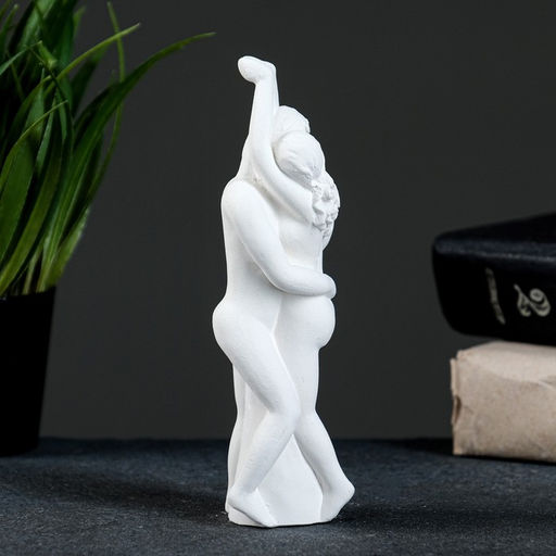 Фигурка гипс Влюбленная пара, белый, 15?4?4 см