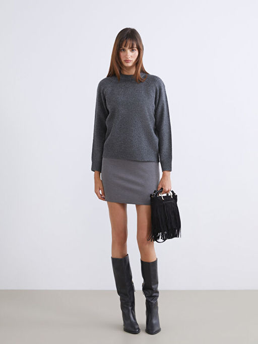 Bisiklet Yaka Kad?n Triko Kazak