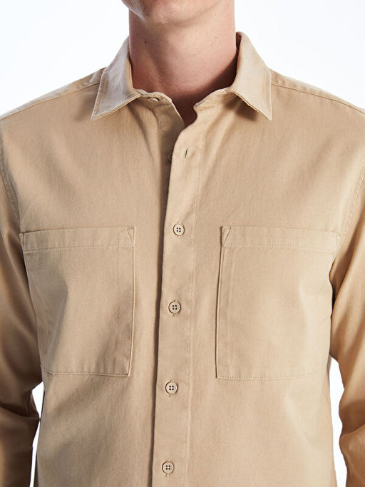 Regular Fit Uzun Kollu Gabardin Erkek G?mlek