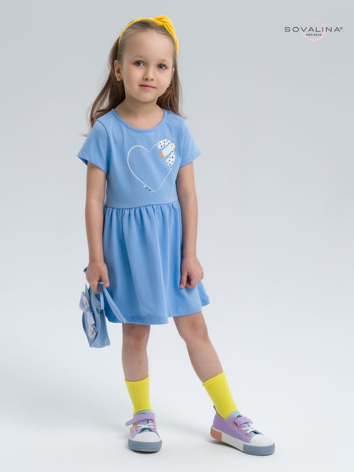 Платье Лето голубой сердце LE - Sovalina фото 9