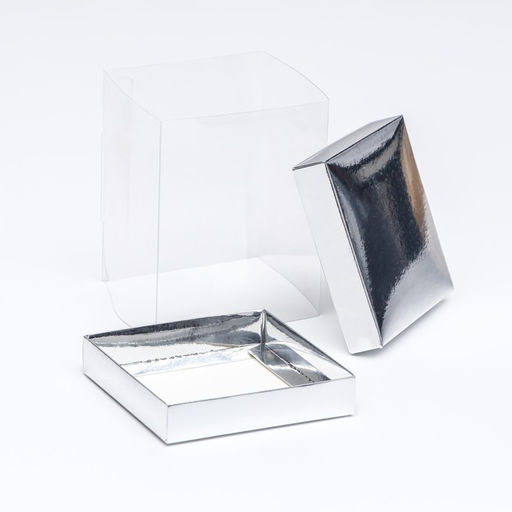 Цена за 10 шт. Коробка с PVC Мини Серебро, 10?10?12 см - UPAK LAND фото 4