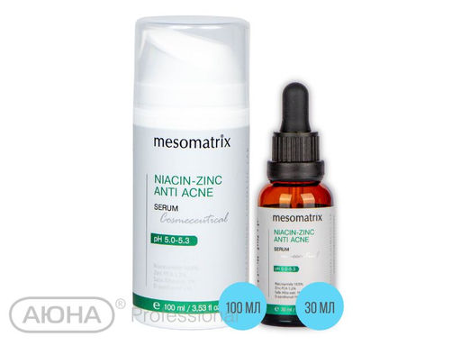 NIACIN-ZINC ANTI ACNE, сыворотка для жирной, проблемной, комбинированной кожи - Mesomatrix фото 2