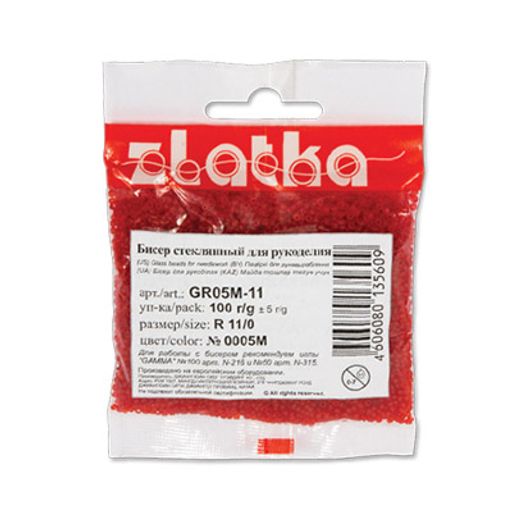 Бисер Zlatka GR 11/0 (0001-0021A) 100 г  фото 3