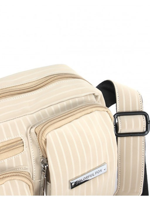 Сумка женская текстиль CF-997, 1отд, плечевой ремень, бежевый SALE 264795 - Bobo фото 4