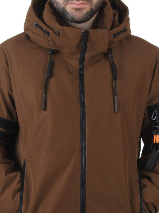 D6821 BROWN Куртка мужская зимняя (200 гр. холлофайбер)
