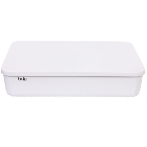 Корзина - органайзер с крышкой "БИСКОТТИ", цвет белый, 36.5*26*8см