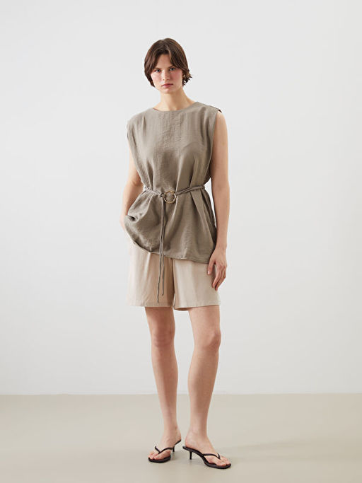 Bisiklet Yaka Ku?akl? Bluz