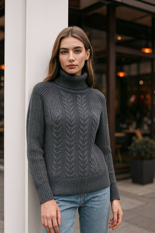 K13277 Джемпер (вязаный трикотаж) ТМ_СЕРЫЙ