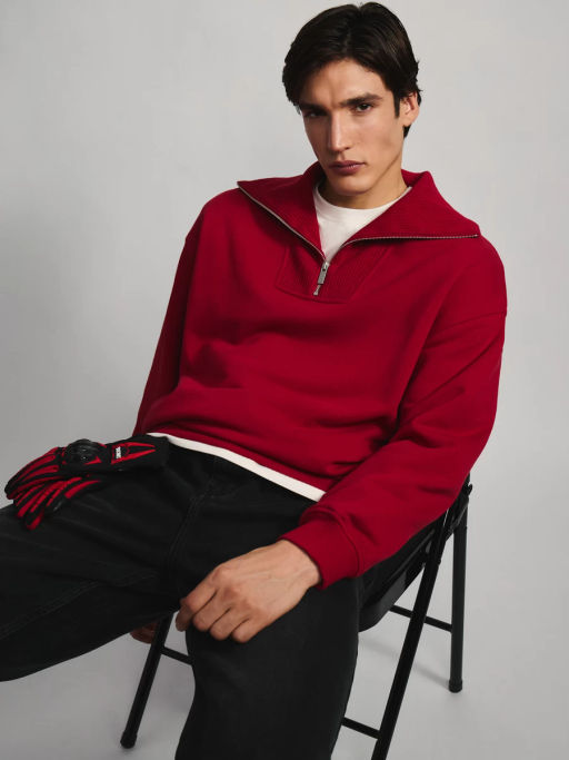 Толстовка relax fit на молнии / Zarina  фото 3