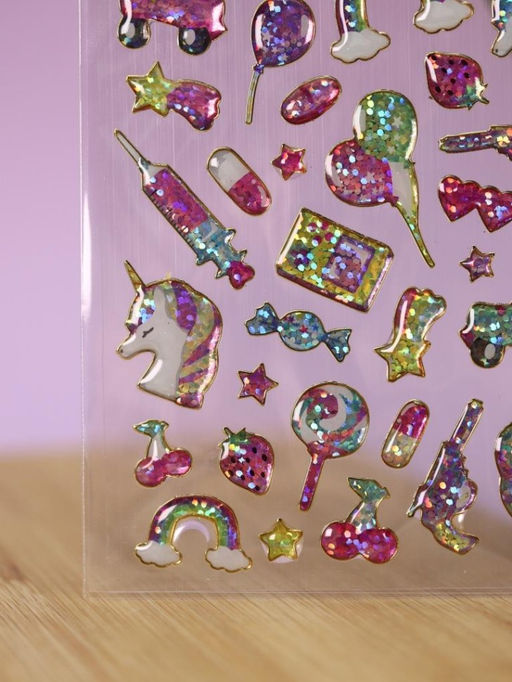 Наклейки объемные "Shiny unicorn" (20,5*9 см)