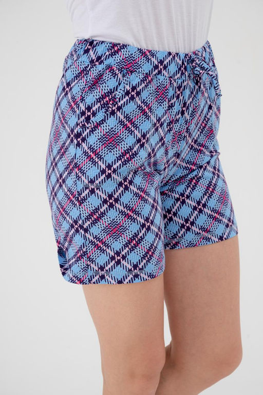 Шорты женские из кулирки Дачница голубой ромб - Амадэль фото 5