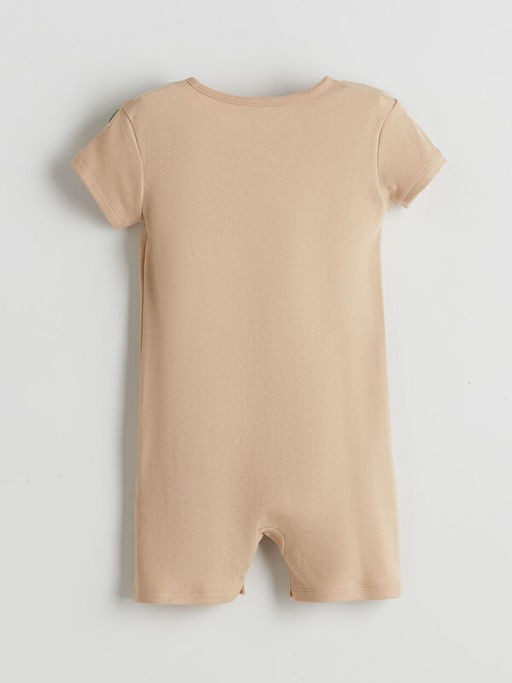 Bisiklet Yaka Bask?l? Erkek Bebek Tulum