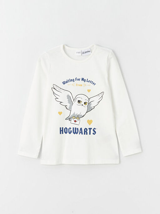 Bisiklet Yaka Harry Potter Bask?l? Uzun Kollu K?z ?ocuk Pijama Tak?m? - Waikiki фото 2