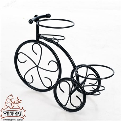 Подставка для цветов на подоконник Велосипед 41-041B на 2 цветка - Фабрика интерьерной ковки фото 4