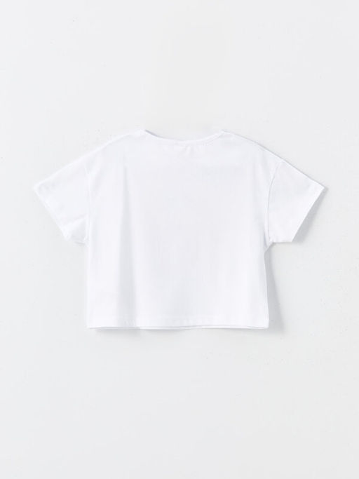 Bisiklet Yaka K?sa Kollu ?i?ek Desenli K?z Bebek Ti??rt - Waikiki фото 2