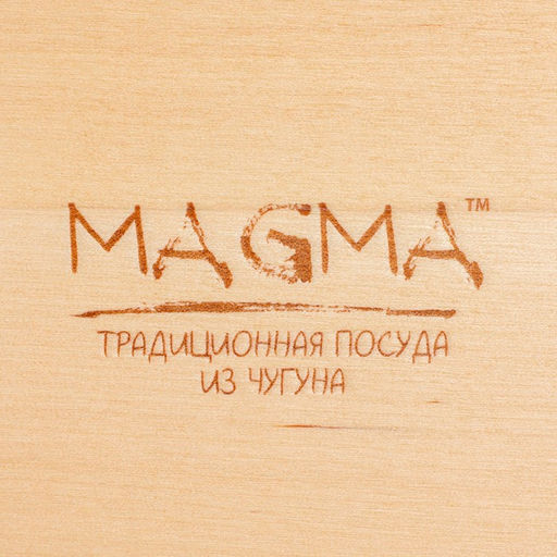 Сковорода - гриль Magma «Осан», 24×18×4 см, на деревянной подставке, индукция, чугун, чёрная