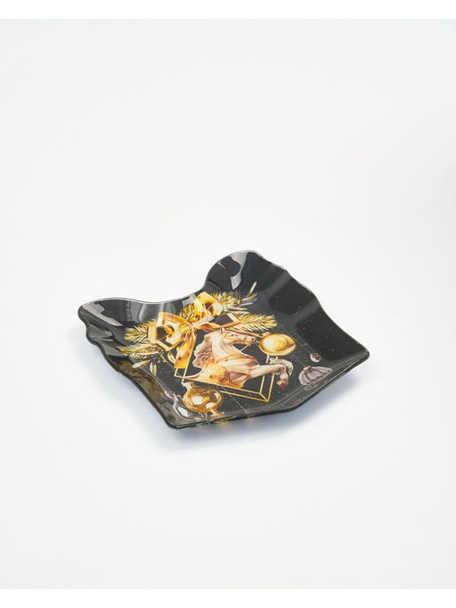 Тарелка плоская новогодняя «Роскошного года», 15.1×17.3 см, стекло