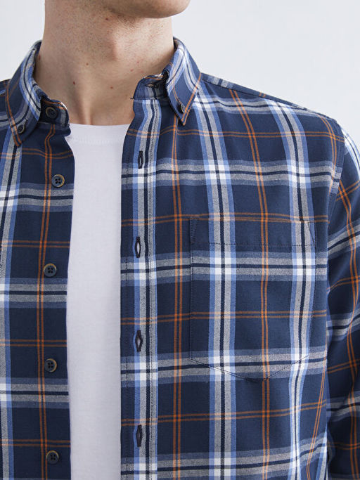 Regular Fit Uzun Kollu Ekose Erkek G?mlek