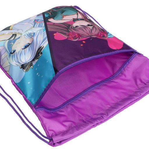 Мешок для обуви с карманом 420 х 340 мм, Calligrata МСО-7С, (мягкий полиэстер, плотность 210D) Аниме  фото 3