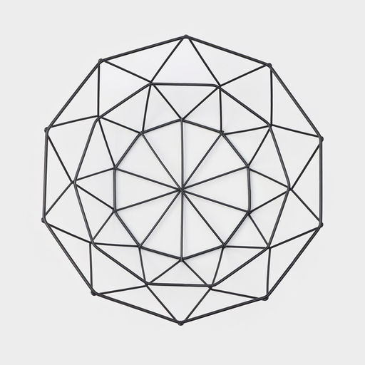 Фруктовница Доляна «Геометрия», чёрная