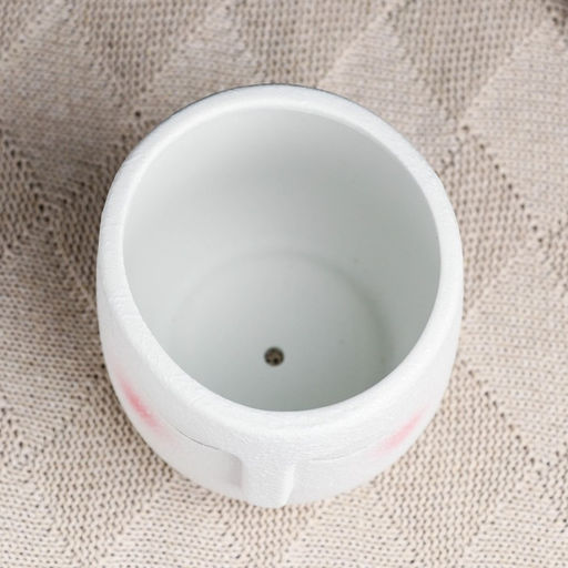 Горшок для цветов «Мистер» керамический, 600 мл, d=8.5 см, 10×9.5 см, белый