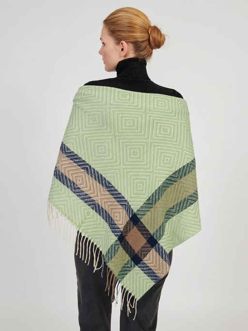 Большой  платок в стиле арт-деко в составе шерсть - Tantino фото 4