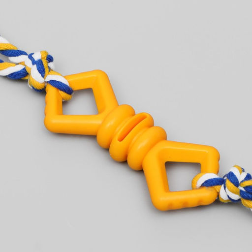 Игрушка жевательная с канатом Бантик, 11 см, микс цветов - Пижон фото 2