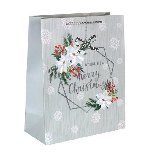 Цена за 12 шт. Пакет подарочный 26х32х12см / 5288L /уп 12/384/Новый год - Галеонтрейд фото 3