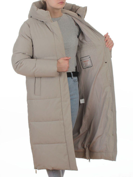 L667 BEIGE Пальто зимнее женское (200 гр. холлофайбер) - Fashion фото 7