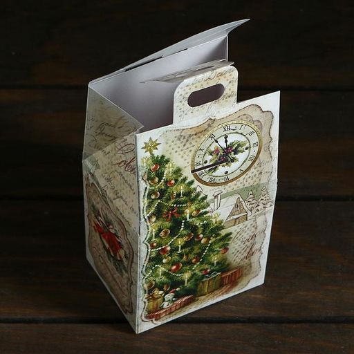 Цена за 5 шт. Подарочная коробка Домик с елкой, 9,1 х 7 х 15,7 см - Simaland фото 5