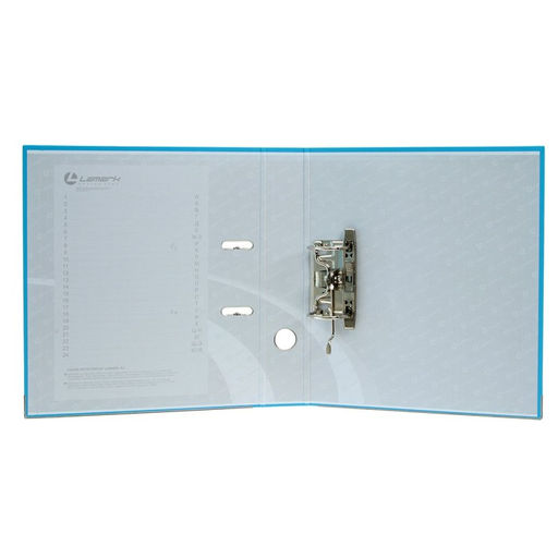 Папка-регистратор А4, 50 мм, Calligrata, полипропилен, металлическая окантовка, карман на корешок, собранная, голубая  фото 2