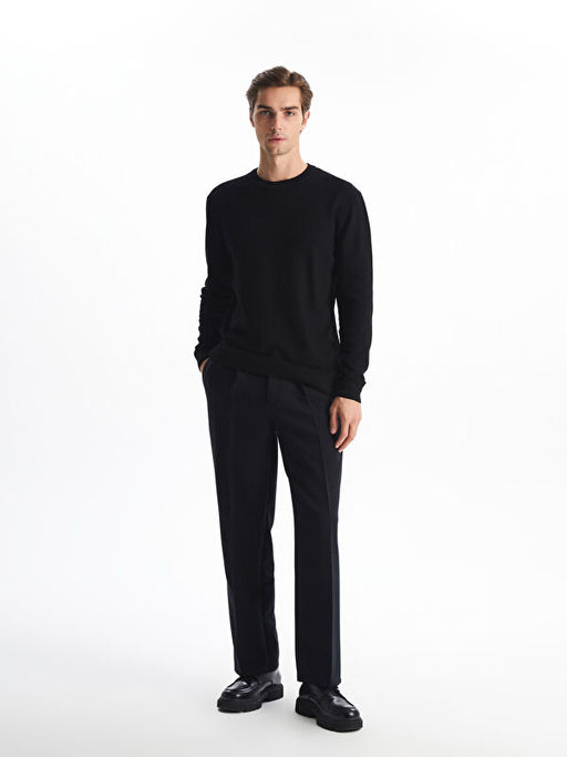 Bisiklet Yaka Erkek Triko Kazak