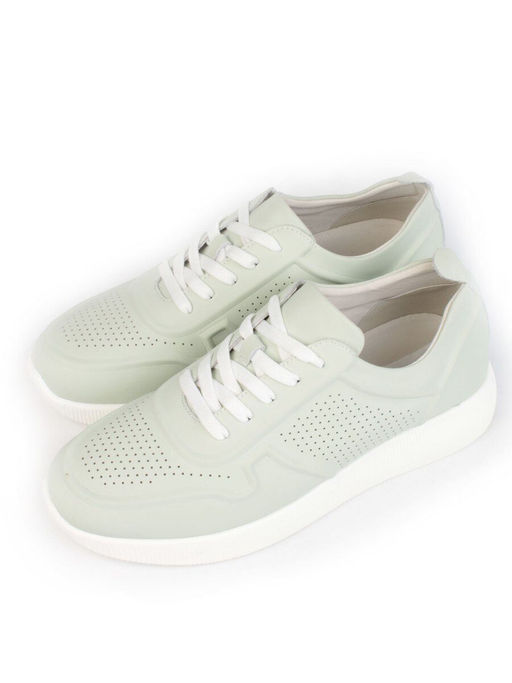 05-PDL195-3 LT. GREEN Кроссовки женские (натуральная кожа) - Фабричный китай фото 4