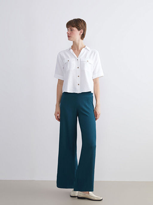 Beli Lastikli Dokulu Kad?n Pantolon