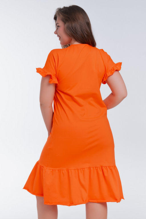Платье женское из кулирки Чейси 2 оранжевый - Амадэль фото 13