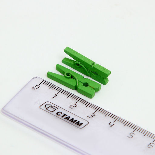 Набор прищепок для декора 50 шт., зелёные — 2,5 см