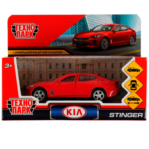 Технопарк. Модель "Kia Stinger" металл 12 см, двери, багаж., инерц, красный, арт.STINGER-12-RD