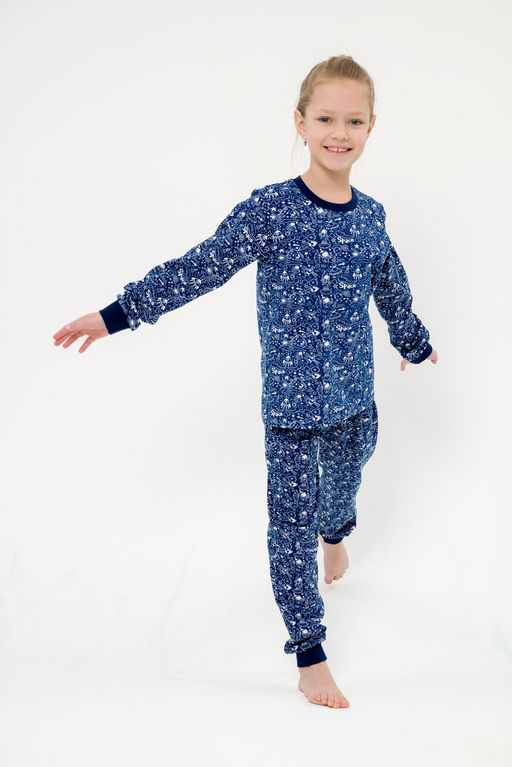 Пижама детская из кулирки пенье на манжетах Дрёма космос - Амадэль фото 10