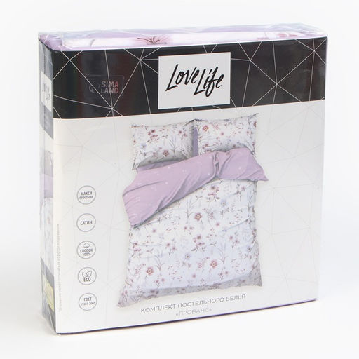 Постельное бельё LoveLife 2сп Прованс, 175х215см, 200х225см, 50х70см-2шт, 100%хлопок, сатин, 125г/м  фото 7
