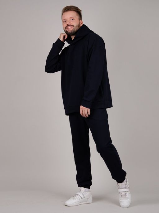 Костюм Денвер синий, футер с лайкрой - Малина фото 8