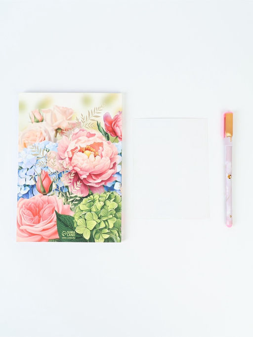 Подарочный набор, ежедневник А5, 80 л., наклейки, ручка Самой прекрасной