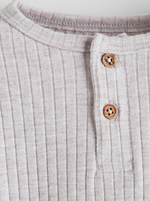 Bisiklet Yaka Fitilli Erkek Bebek Pijama ?st