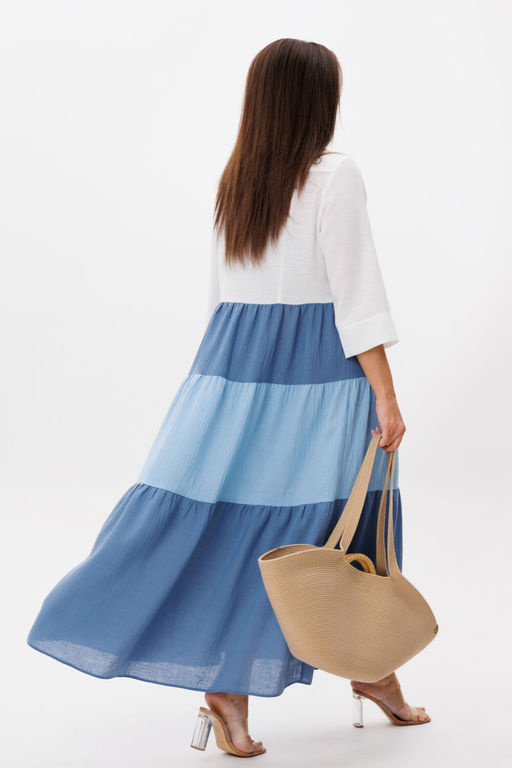 Платье Anastasia 1240.1 белый/голубой  фото 8