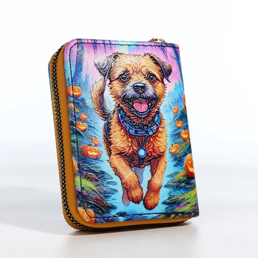 Кошелёк на молнии, синий, разноцветный