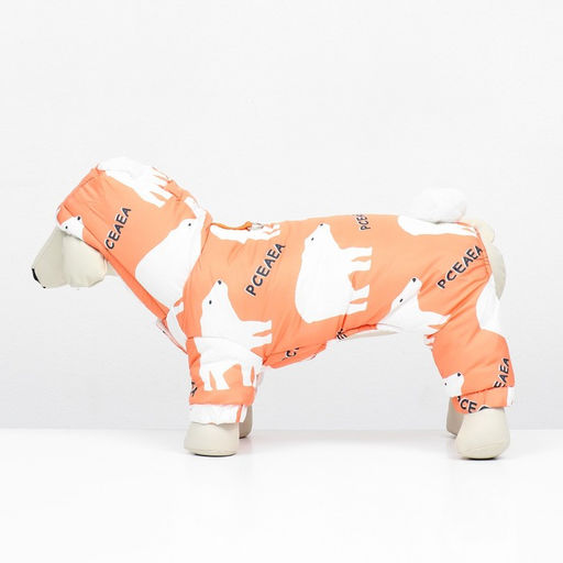 Комбинезон Стиляга, размер XS (ДС 21 см, ОШ 25 см, ОГ 35 см) белый/оранжевый - Simaland фото 4