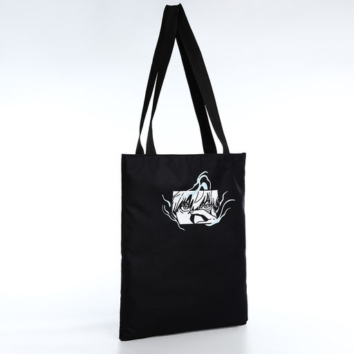 Сумка шопер Аниме 35х0.5х40 см, отд без молнии, без подклада, чёрная - Nazamok фото 2