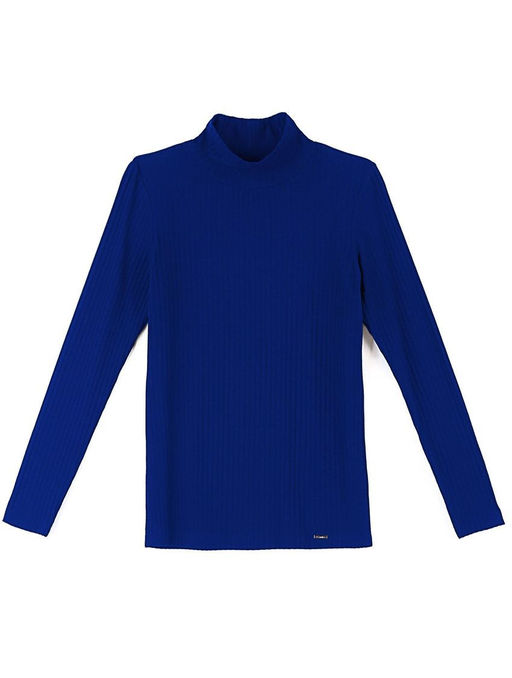 CONTE Классическая водолазка в рубчик 822 electric blue
